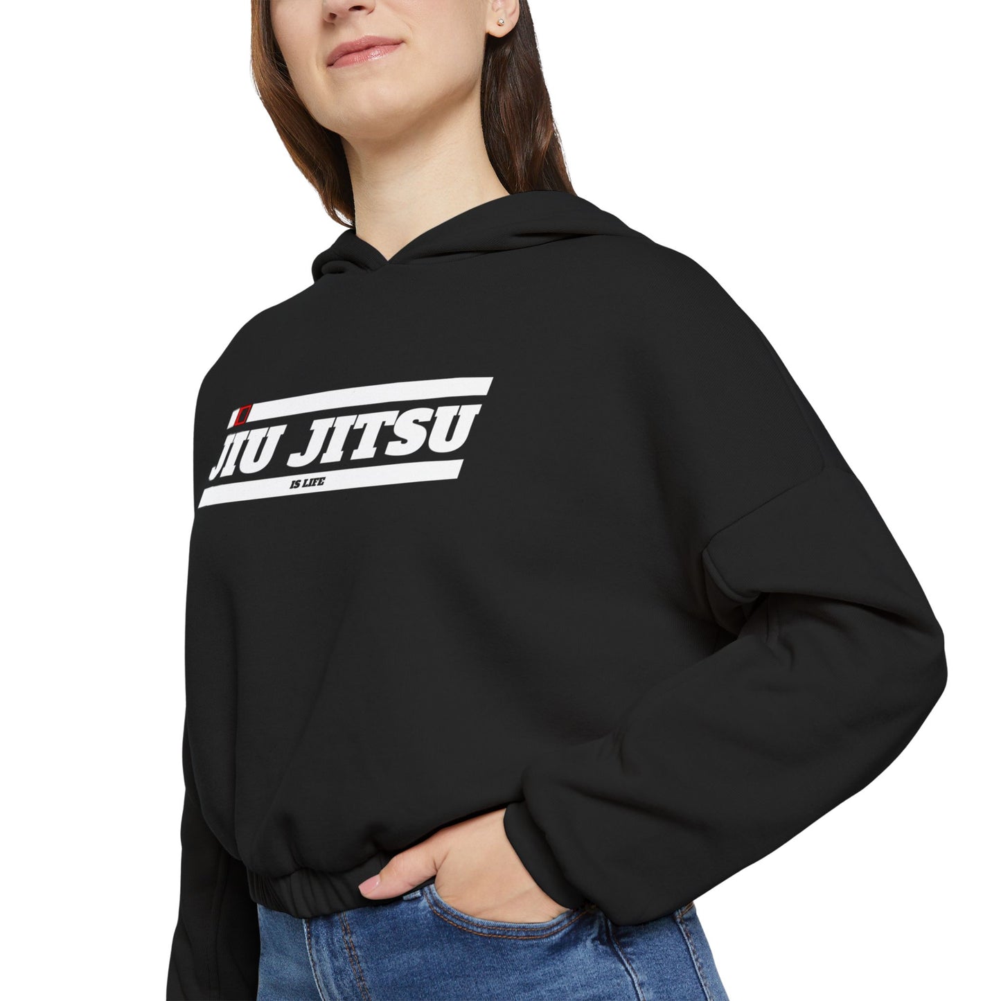 Jiu Jitsu Is Life -  Cinched Bottom Hoodie